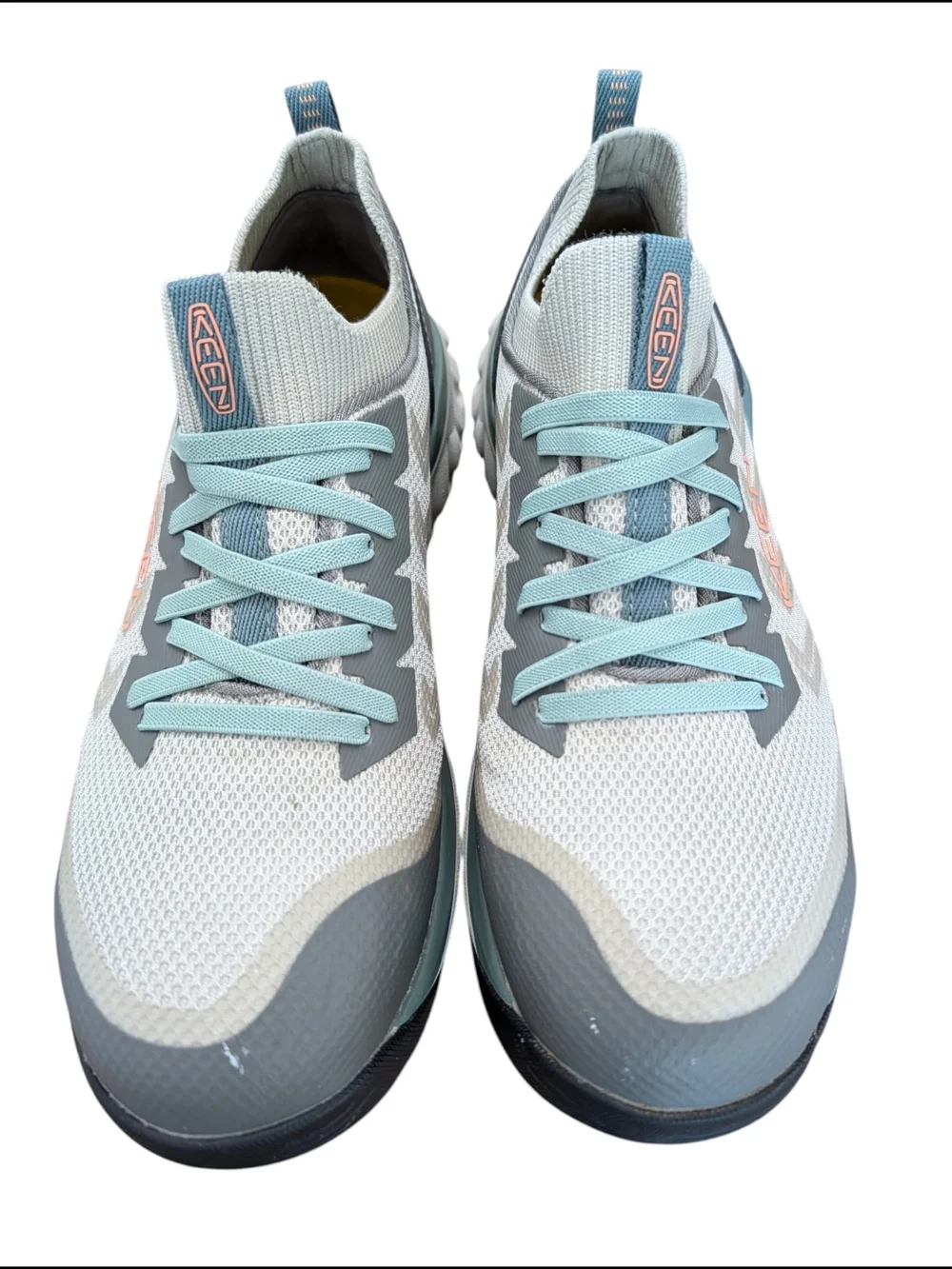 Keen Women's Light Gray and Teal Athletic Sneaker